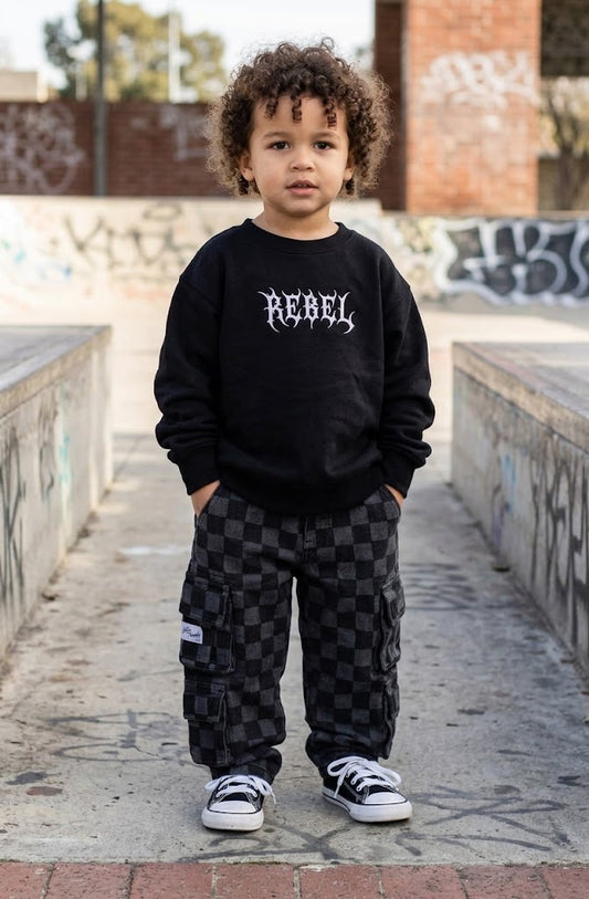 Rebel Embroidered Kids Sweatshirt