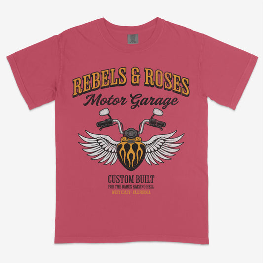 Rebels & Roses Motor Garage Tee
