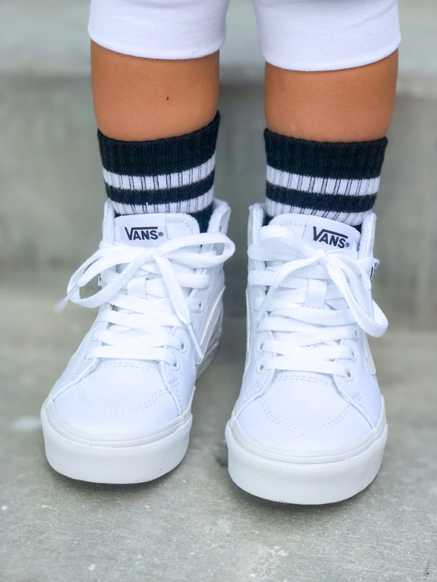 Black/White Stripe Sock