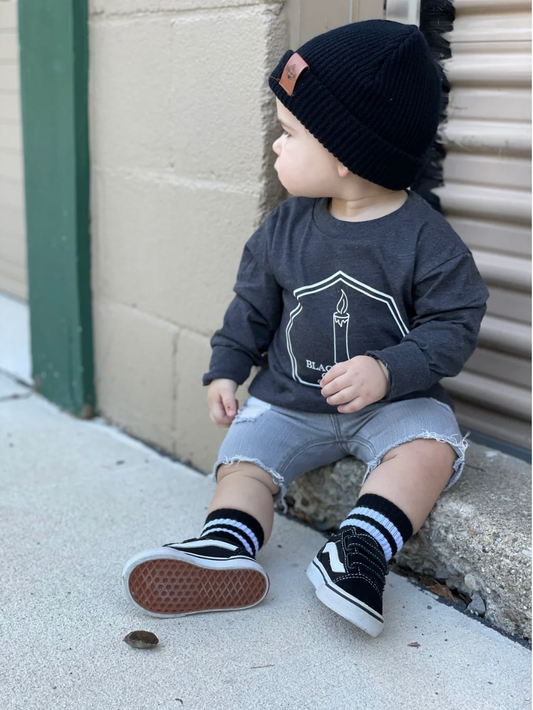 Black/White Stripe Sock