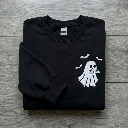 No Sheets Given Embroidered Sweatshirt