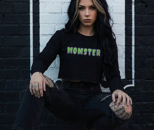 Momster Long Sleeve Crop Top