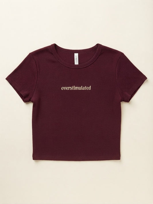 Overstimulated Embroidered Crop Top