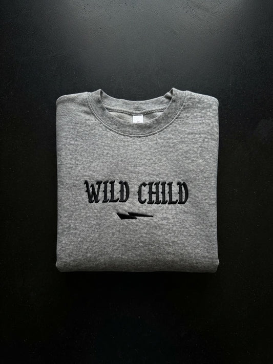 Wild Child Embroidered Kids Sweatshirt