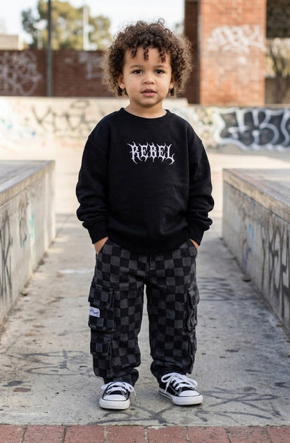Rebel Embroidered Kids Sweatshirt