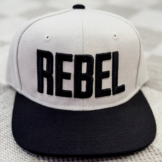 Rebel Kids Hat - Cream/Black