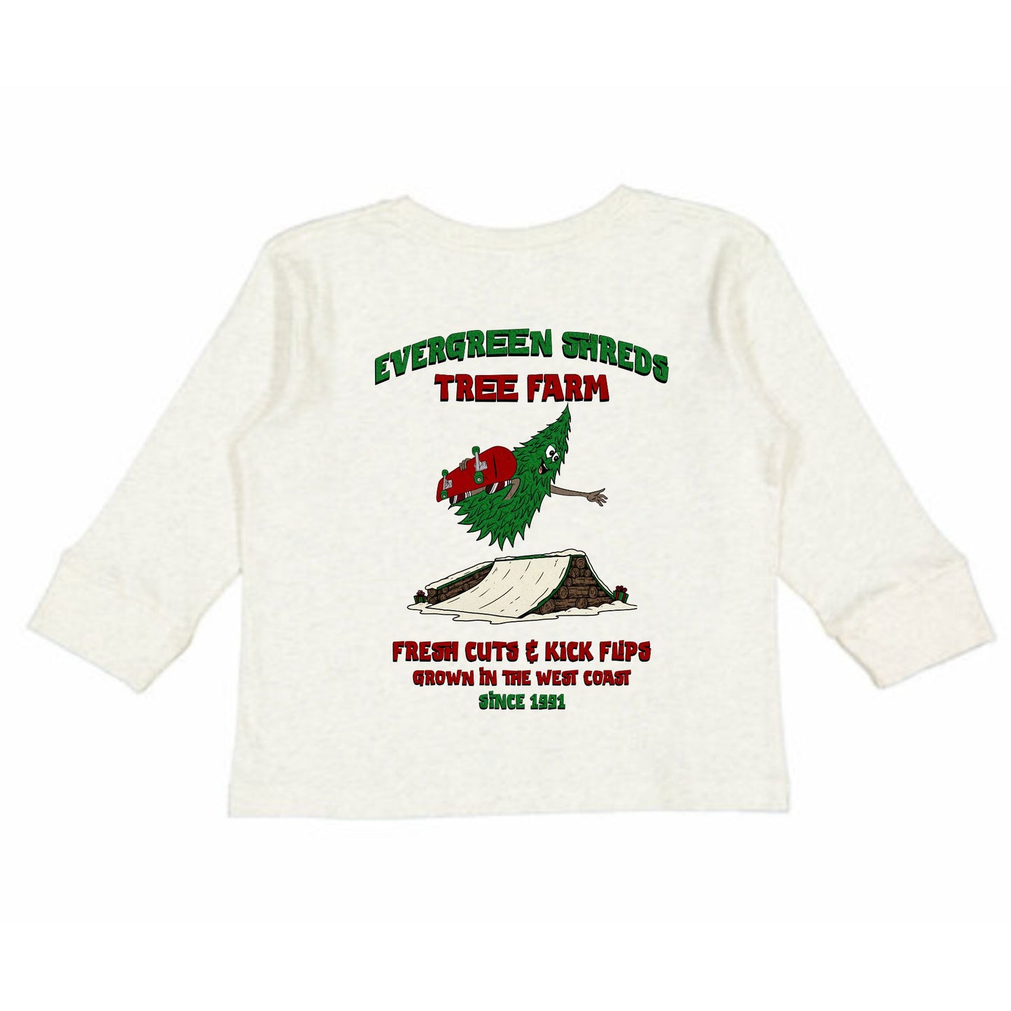Evergreen Shreds Long Sleeve Toddler Tee