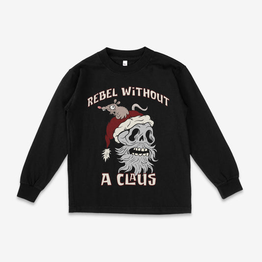 Rebel Without A Claus Long Sleeve Toddler Tee