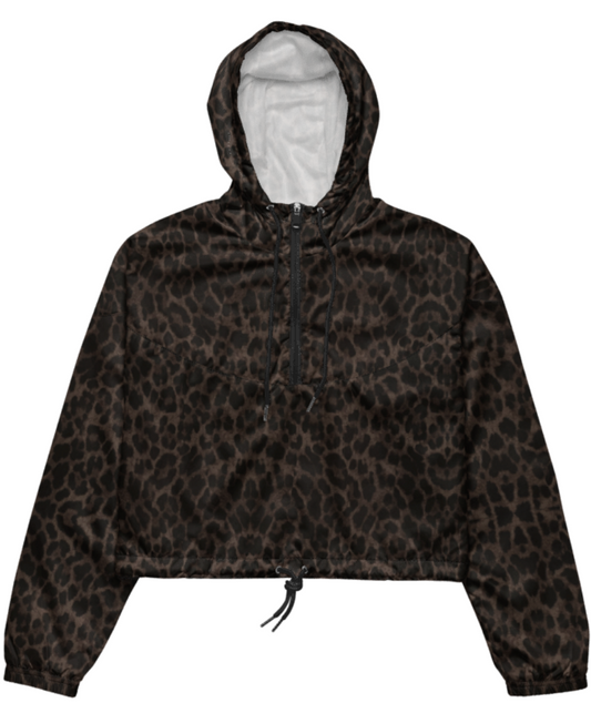 Leopard Cropped Windbreaker