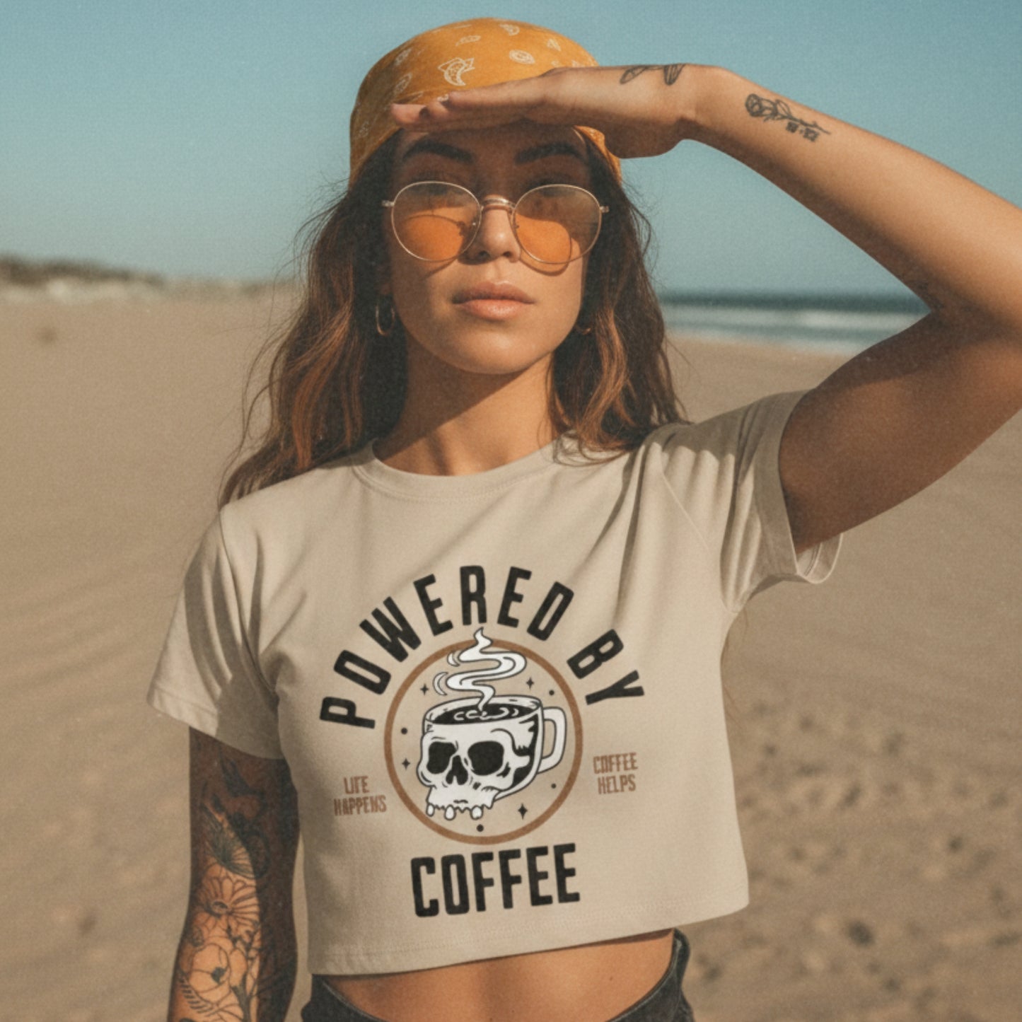 Powered By Coffee Crop Top